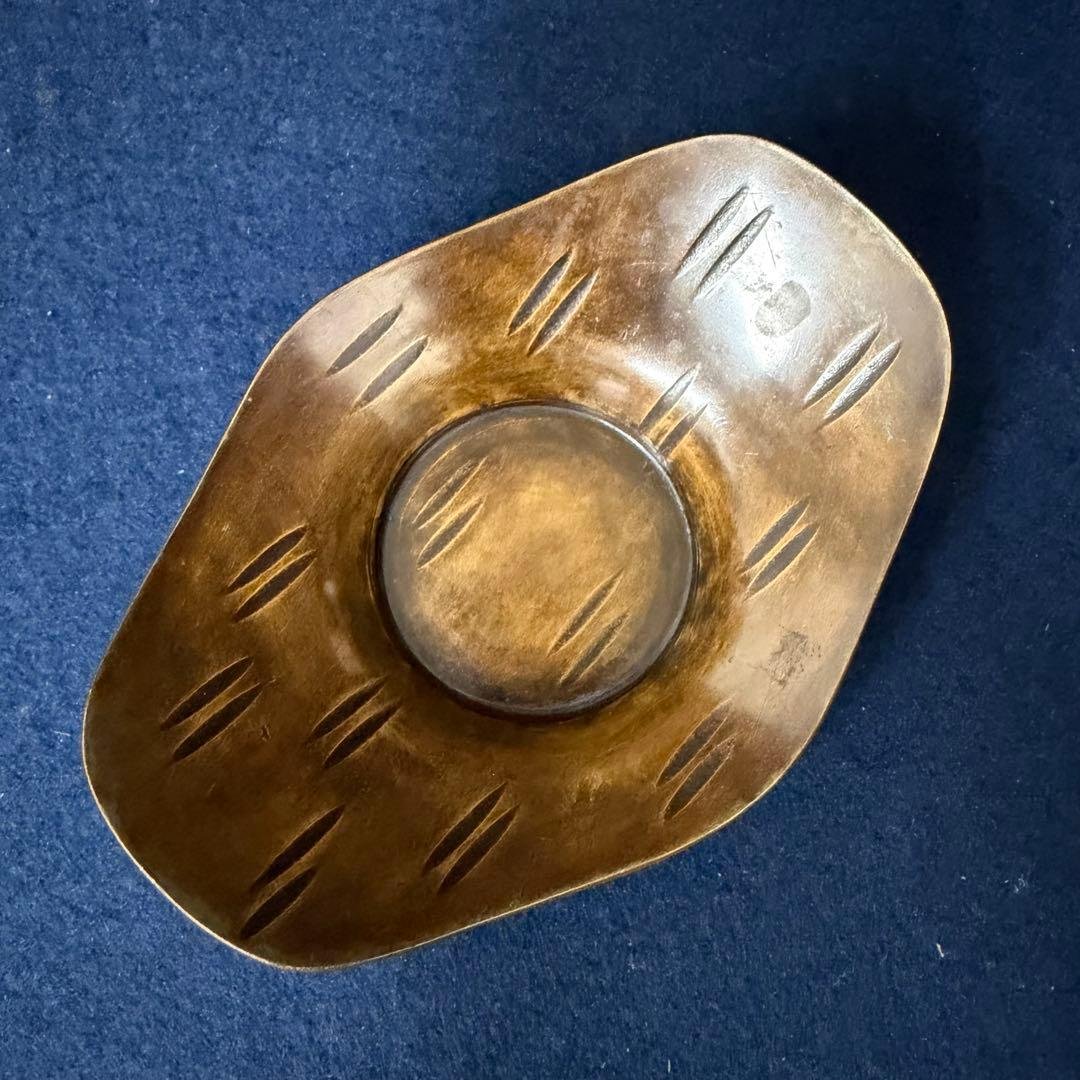 黄銅茶托拾客 金屋五郎三郎 茶道具 10客