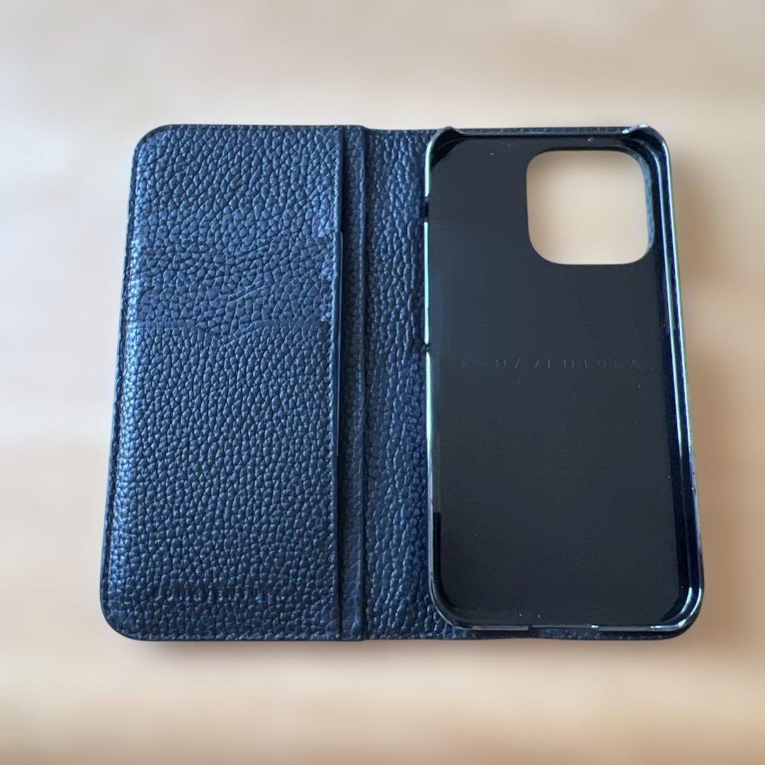 クロコダイル調 黒 手帳型iPhoneケース　ボナベンチュラ
