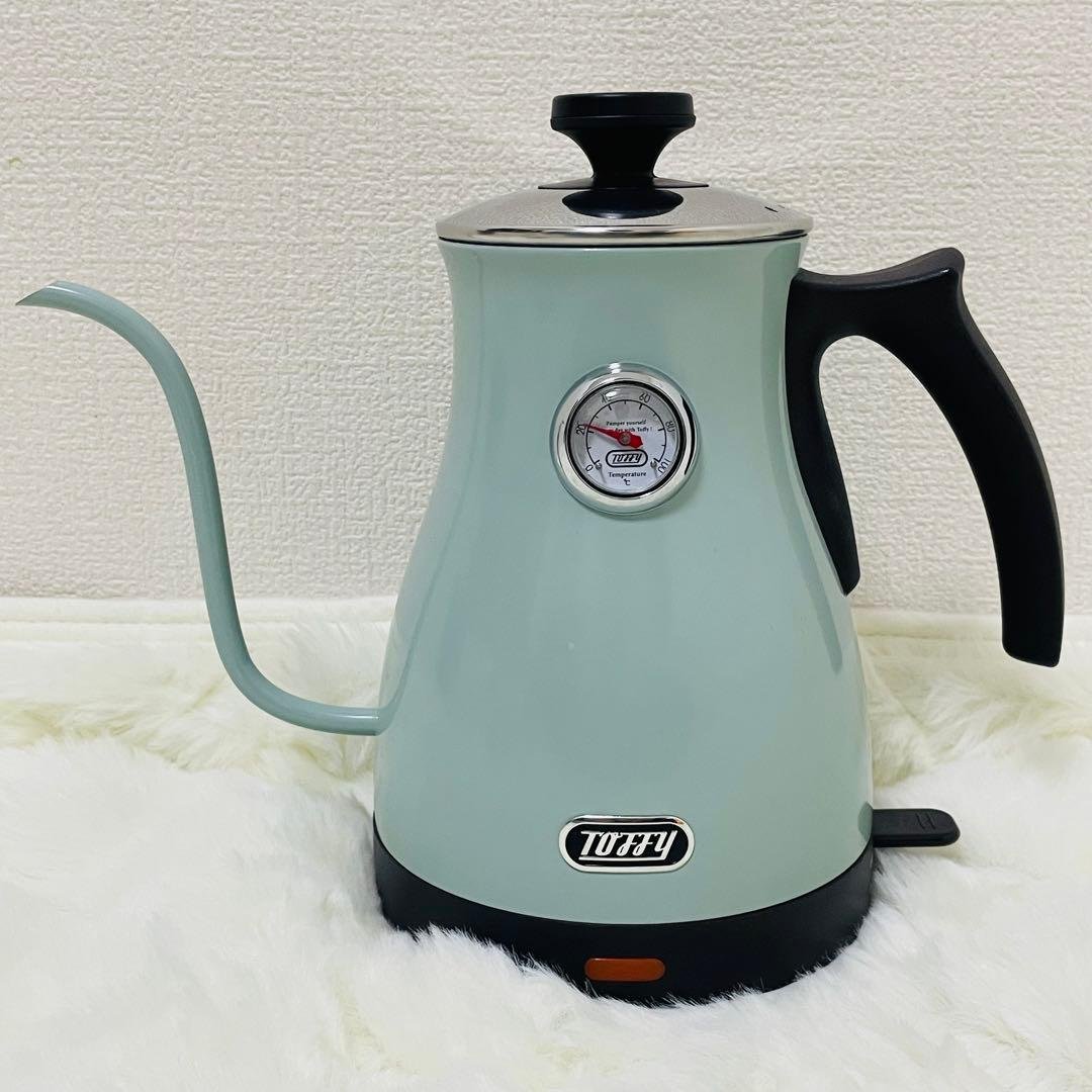トフィー K-KT3 温度計付き電気ケトル ラドンナ おしゃれ 電気ケトル 水色