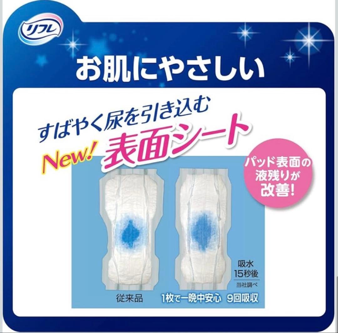 お肌のことを考え1枚で一晩中安心さらさらパッド9回吸収20枚×6