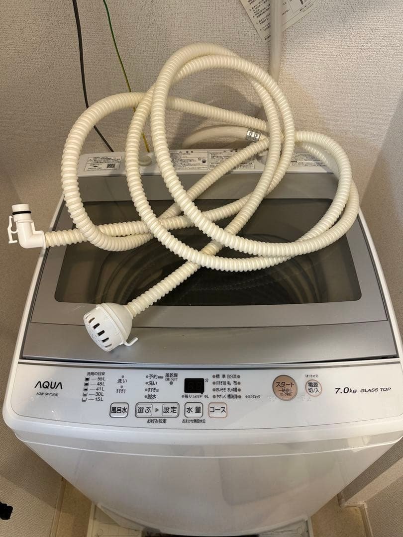4/4-6発送、4/2販売終了AQUA 洗濯機 AQW-GP710(W) 7kg